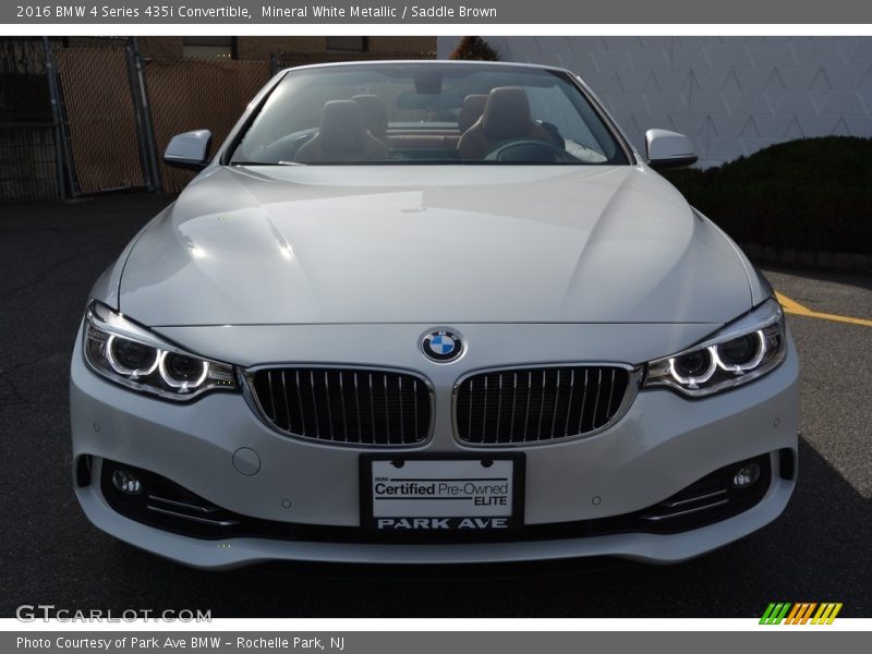 Mineral White Metallic / Saddle Brown 2016 BMW 4 Series 435i Convertible