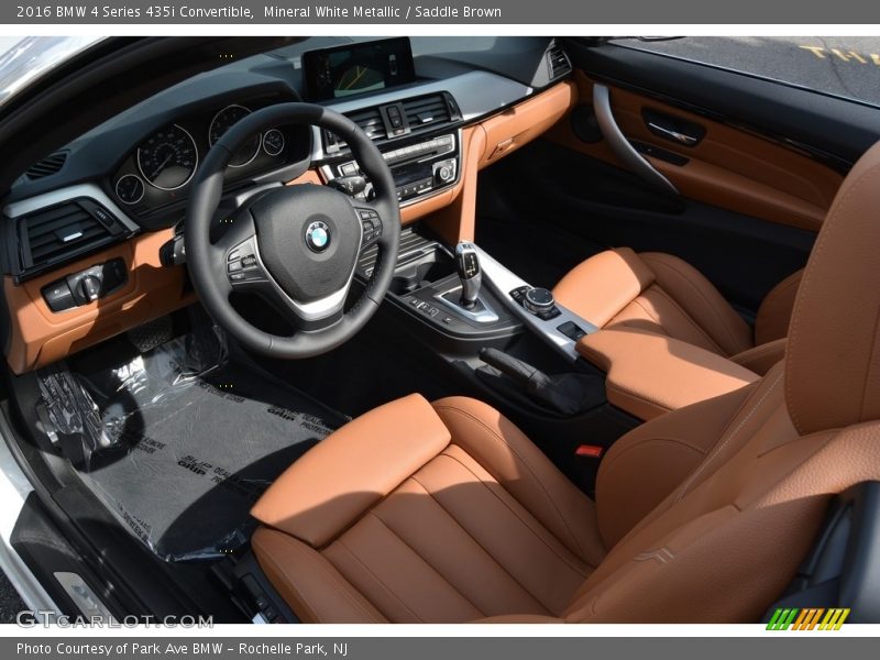 Mineral White Metallic / Saddle Brown 2016 BMW 4 Series 435i Convertible