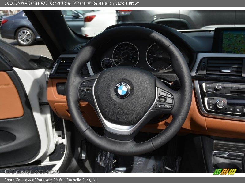 Mineral White Metallic / Saddle Brown 2016 BMW 4 Series 435i Convertible