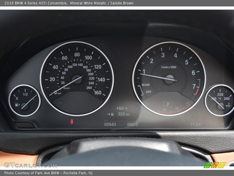 Mineral White Metallic / Saddle Brown 2016 BMW 4 Series 435i Convertible