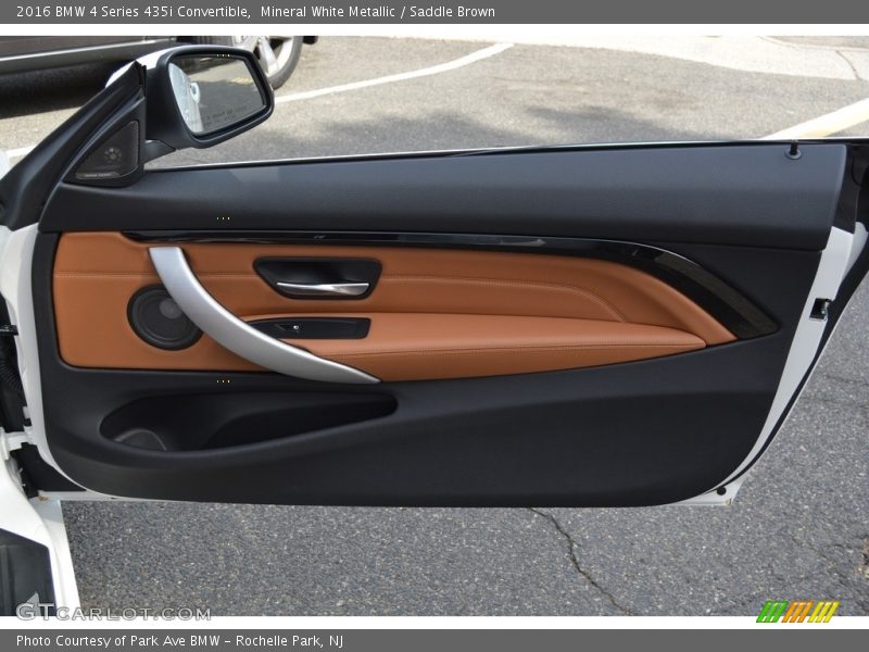 Mineral White Metallic / Saddle Brown 2016 BMW 4 Series 435i Convertible