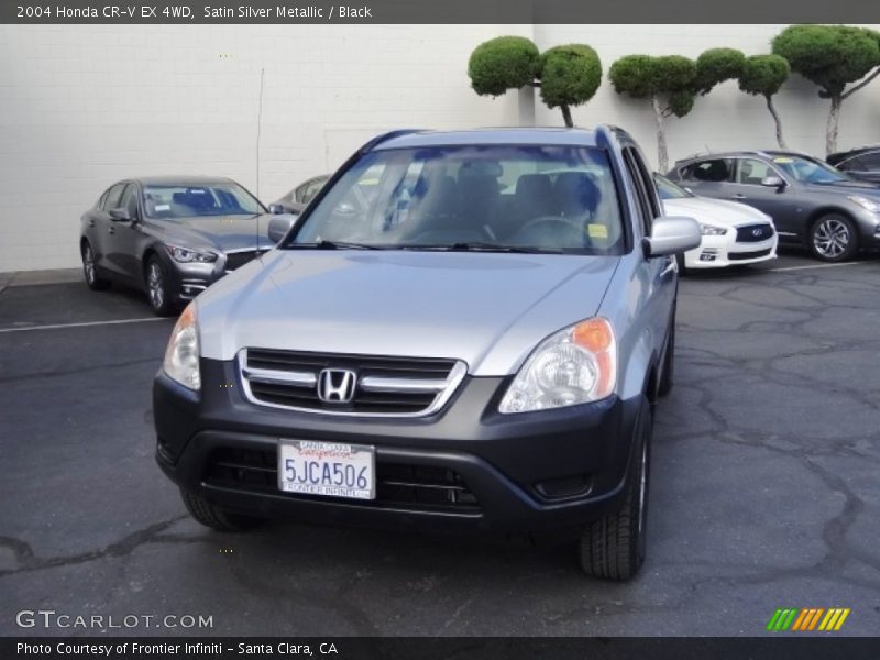Satin Silver Metallic / Black 2004 Honda CR-V EX 4WD