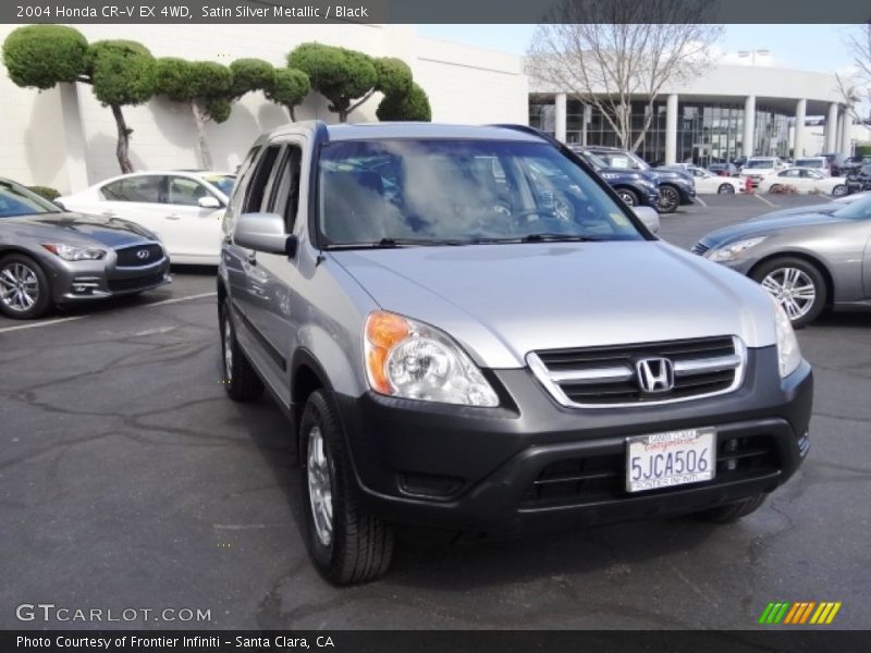 Satin Silver Metallic / Black 2004 Honda CR-V EX 4WD