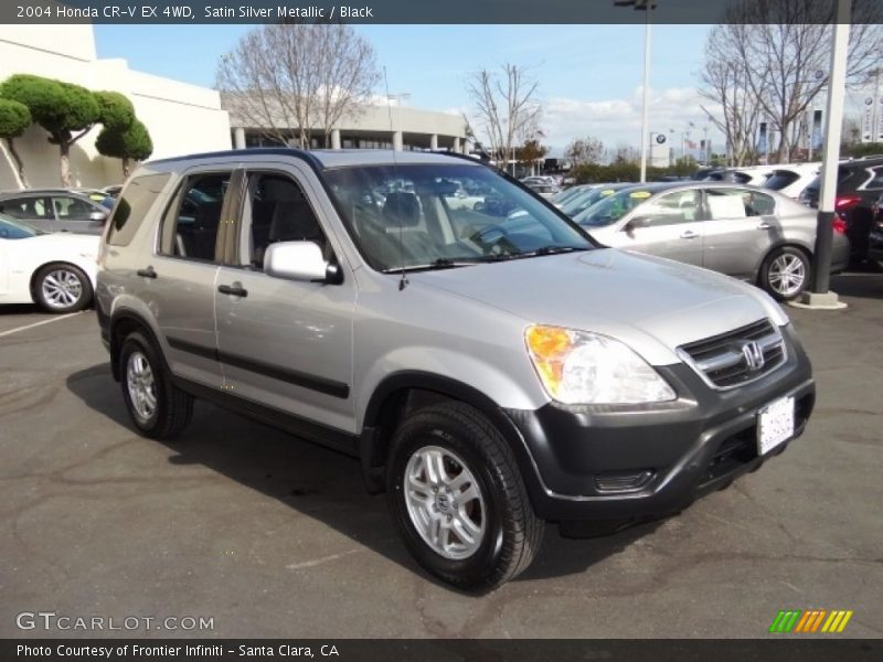 Satin Silver Metallic / Black 2004 Honda CR-V EX 4WD