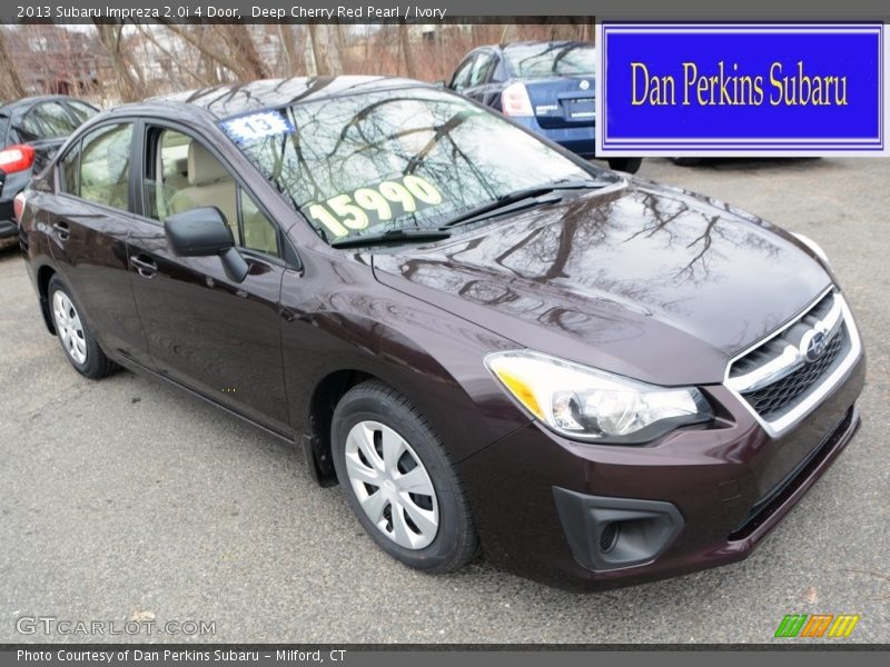 Deep Cherry Red Pearl / Ivory 2013 Subaru Impreza 2.0i 4 Door