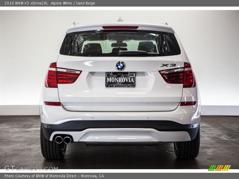 Alpine White / Sand Beige 2016 BMW X3 xDrive28i