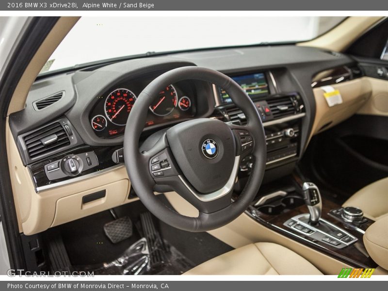 Alpine White / Sand Beige 2016 BMW X3 xDrive28i