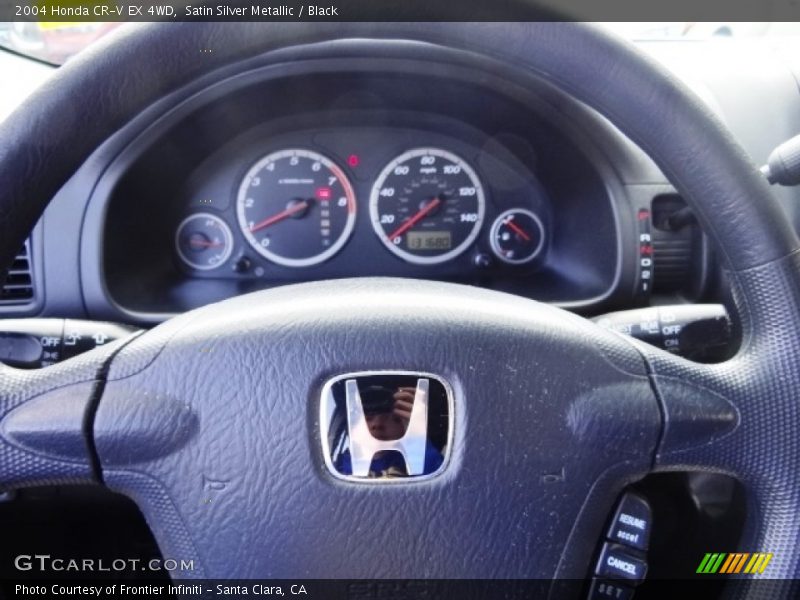 Satin Silver Metallic / Black 2004 Honda CR-V EX 4WD
