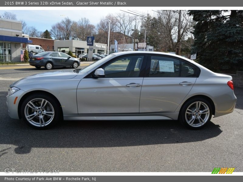 Glacier Silver Metallic / Black 2015 BMW 3 Series 328i xDrive Sedan