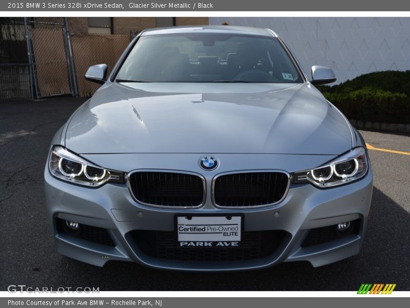 Glacier Silver Metallic / Black 2015 BMW 3 Series 328i xDrive Sedan