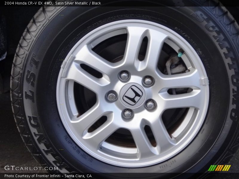 Satin Silver Metallic / Black 2004 Honda CR-V EX 4WD