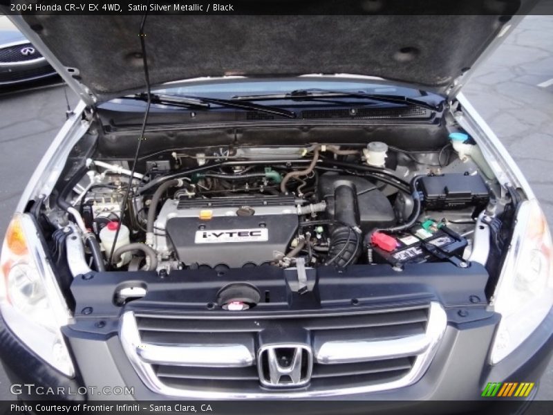 Satin Silver Metallic / Black 2004 Honda CR-V EX 4WD