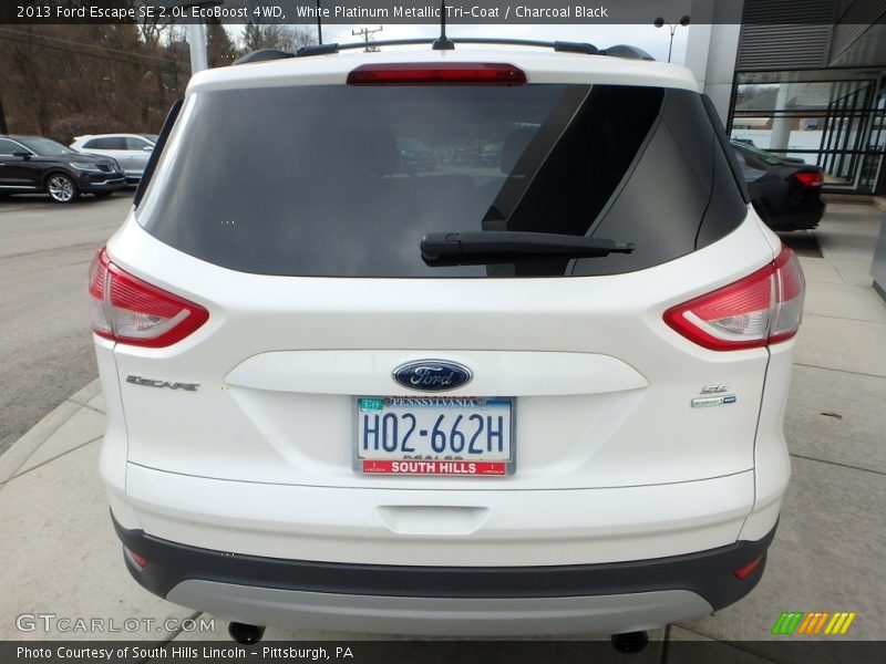 White Platinum Metallic Tri-Coat / Charcoal Black 2013 Ford Escape SE 2.0L EcoBoost 4WD
