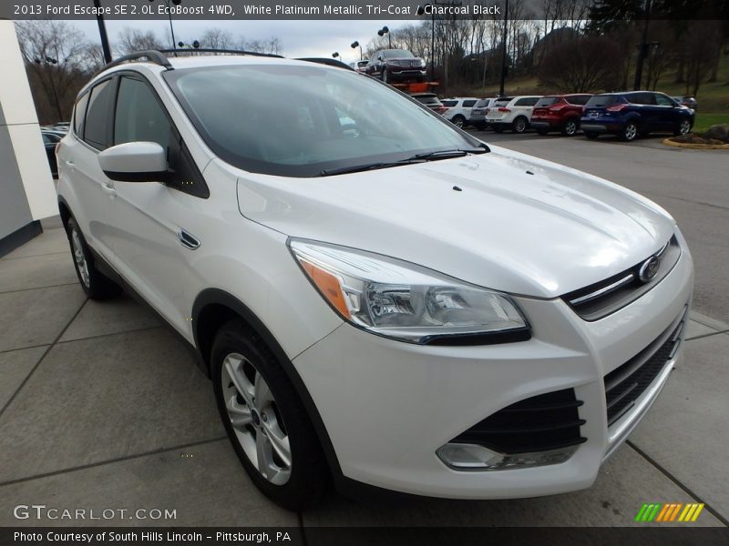 White Platinum Metallic Tri-Coat / Charcoal Black 2013 Ford Escape SE 2.0L EcoBoost 4WD