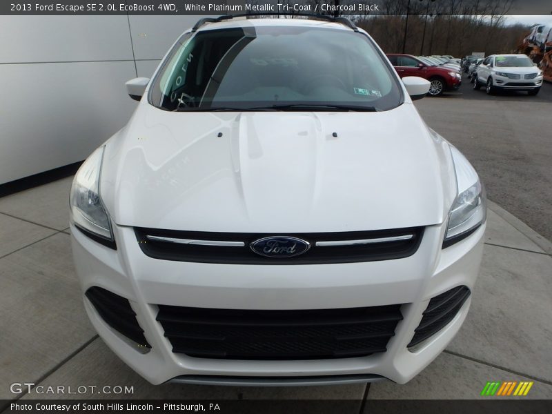 White Platinum Metallic Tri-Coat / Charcoal Black 2013 Ford Escape SE 2.0L EcoBoost 4WD