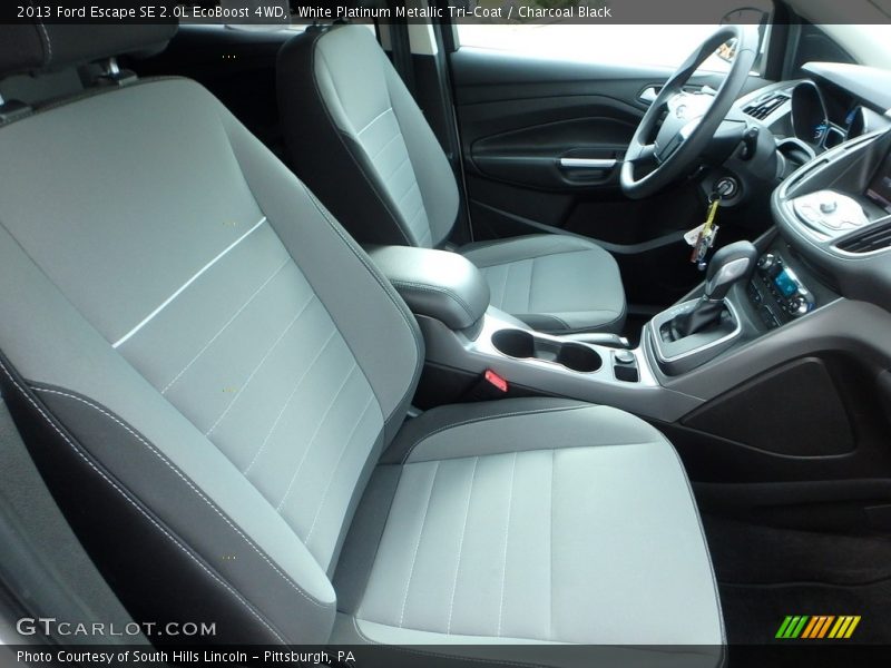 White Platinum Metallic Tri-Coat / Charcoal Black 2013 Ford Escape SE 2.0L EcoBoost 4WD