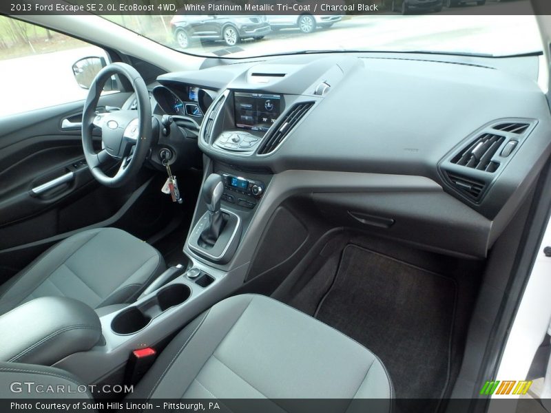 White Platinum Metallic Tri-Coat / Charcoal Black 2013 Ford Escape SE 2.0L EcoBoost 4WD