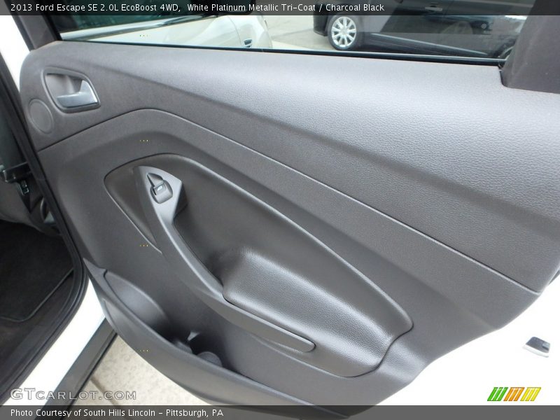 White Platinum Metallic Tri-Coat / Charcoal Black 2013 Ford Escape SE 2.0L EcoBoost 4WD