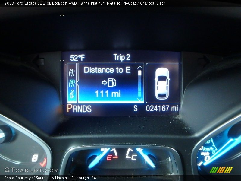 White Platinum Metallic Tri-Coat / Charcoal Black 2013 Ford Escape SE 2.0L EcoBoost 4WD