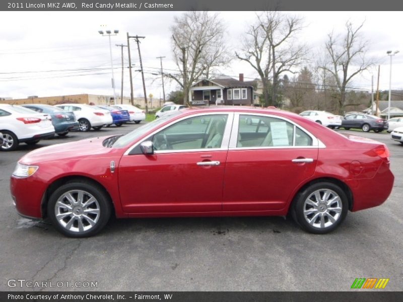 Red Candy Metallic / Cashmere 2011 Lincoln MKZ AWD