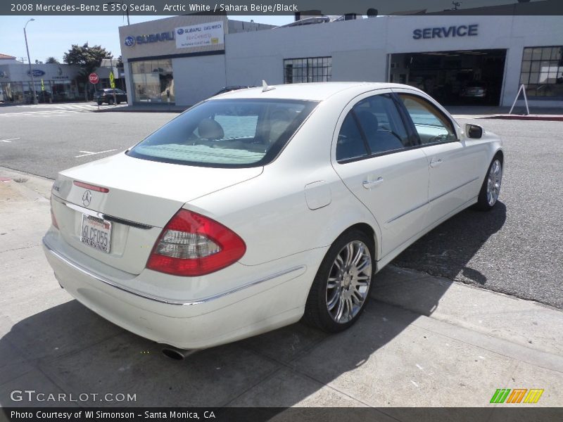 Arctic White / Sahara Beige/Black 2008 Mercedes-Benz E 350 Sedan