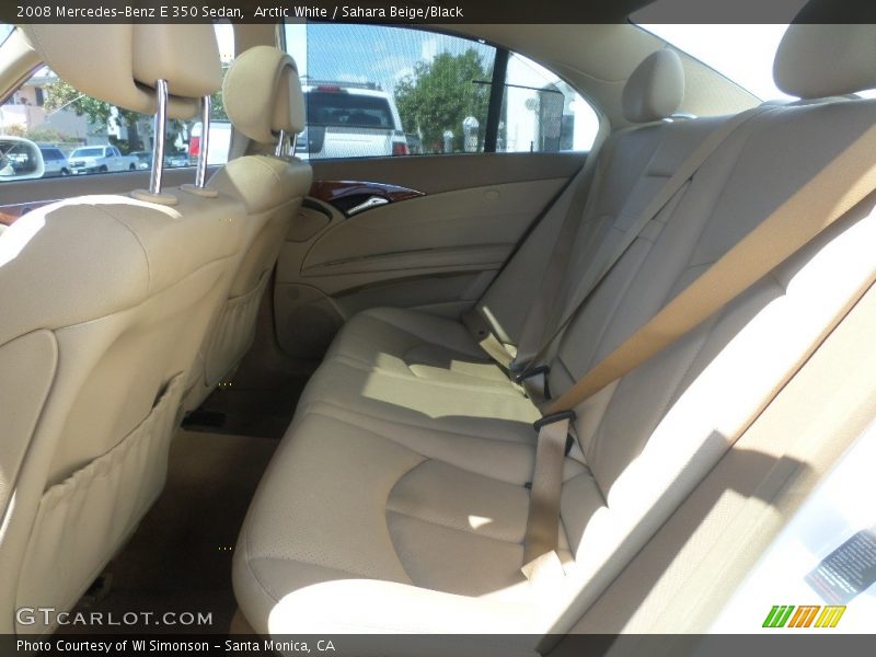 Arctic White / Sahara Beige/Black 2008 Mercedes-Benz E 350 Sedan