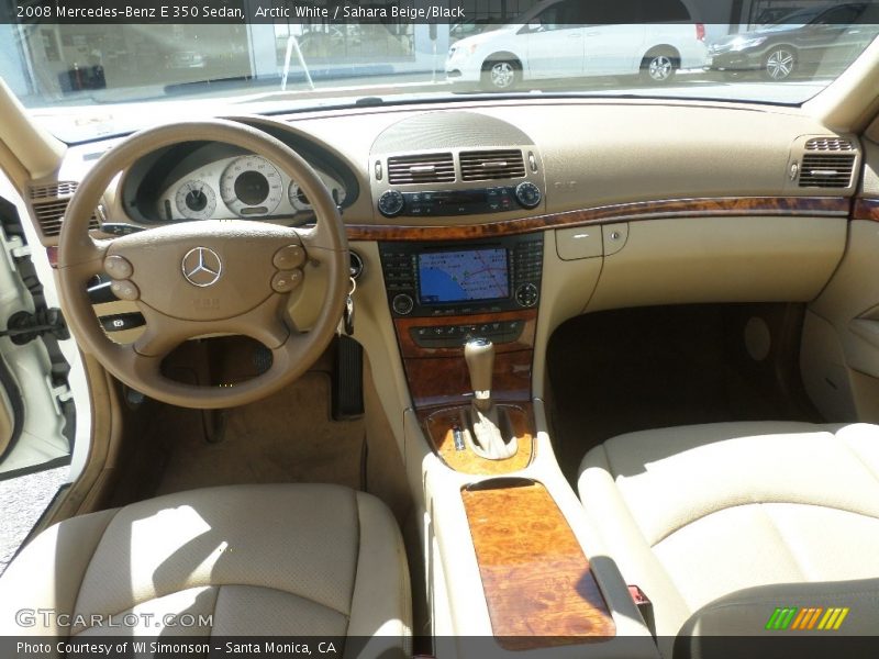 Arctic White / Sahara Beige/Black 2008 Mercedes-Benz E 350 Sedan