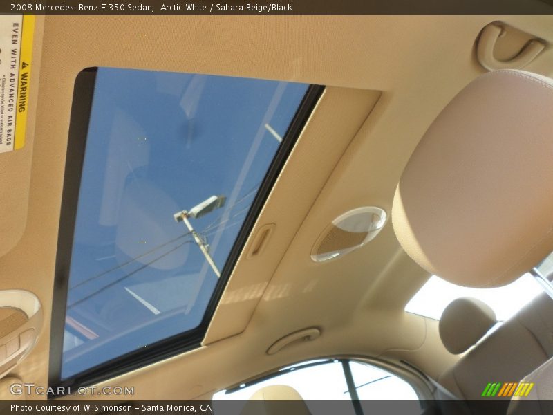 Arctic White / Sahara Beige/Black 2008 Mercedes-Benz E 350 Sedan