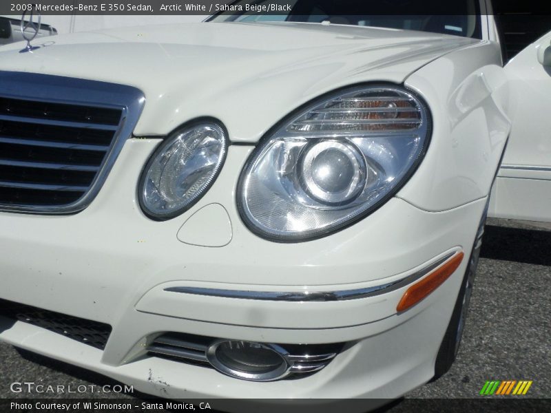 Arctic White / Sahara Beige/Black 2008 Mercedes-Benz E 350 Sedan