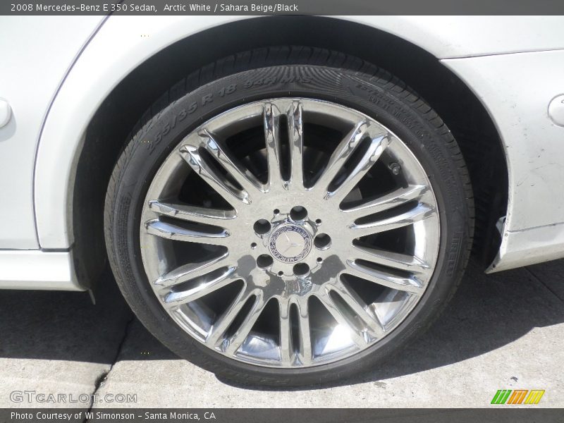 Arctic White / Sahara Beige/Black 2008 Mercedes-Benz E 350 Sedan