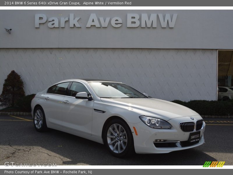 Alpine White / Vermilion Red 2014 BMW 6 Series 640i xDrive Gran Coupe