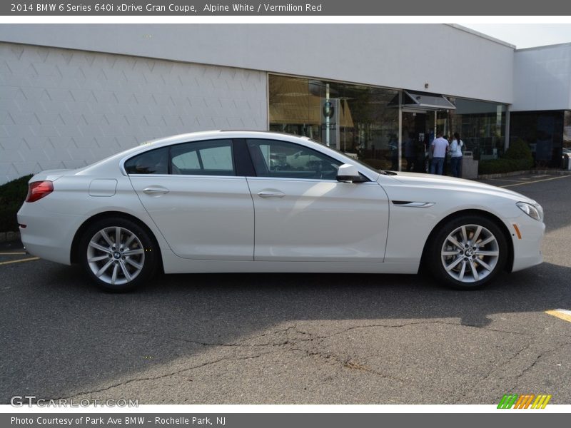 Alpine White / Vermilion Red 2014 BMW 6 Series 640i xDrive Gran Coupe