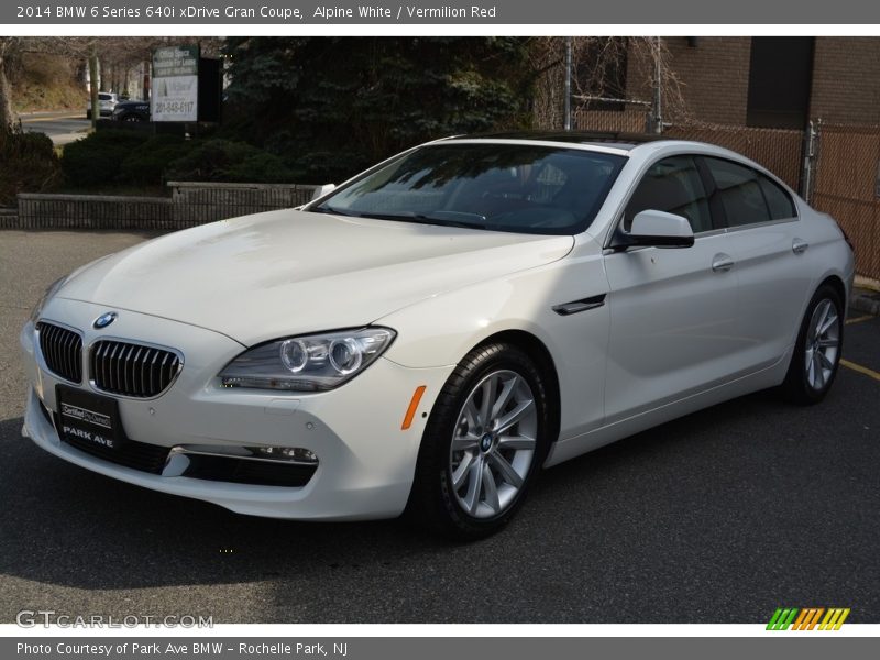 Alpine White / Vermilion Red 2014 BMW 6 Series 640i xDrive Gran Coupe