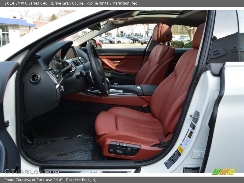 Alpine White / Vermilion Red 2014 BMW 6 Series 640i xDrive Gran Coupe