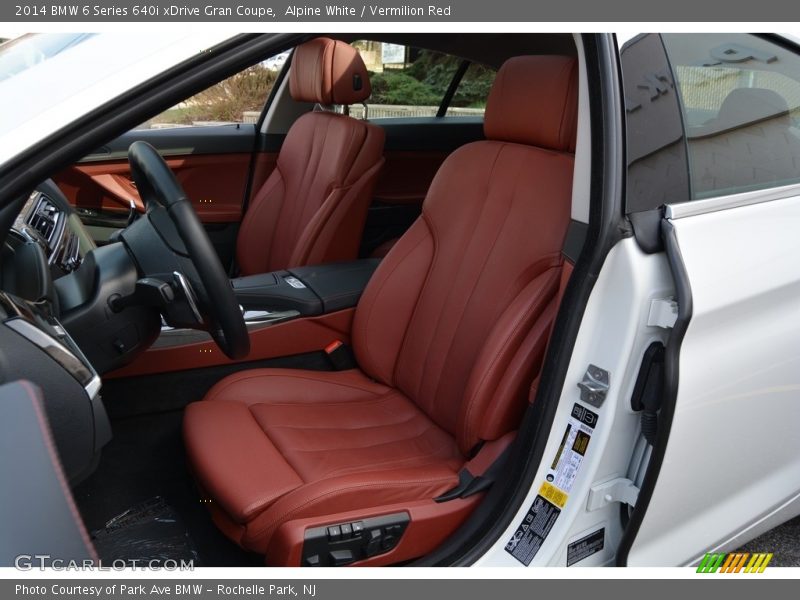 Alpine White / Vermilion Red 2014 BMW 6 Series 640i xDrive Gran Coupe