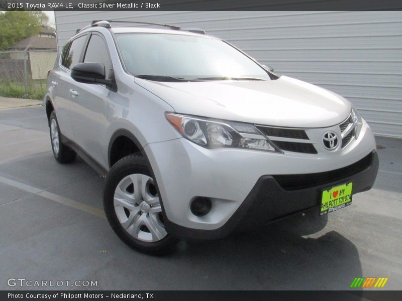 Classic Silver Metallic / Black 2015 Toyota RAV4 LE