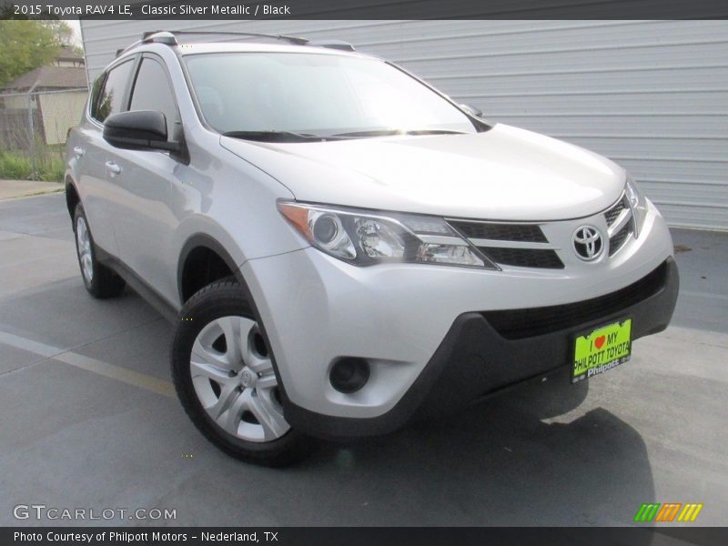 Classic Silver Metallic / Black 2015 Toyota RAV4 LE