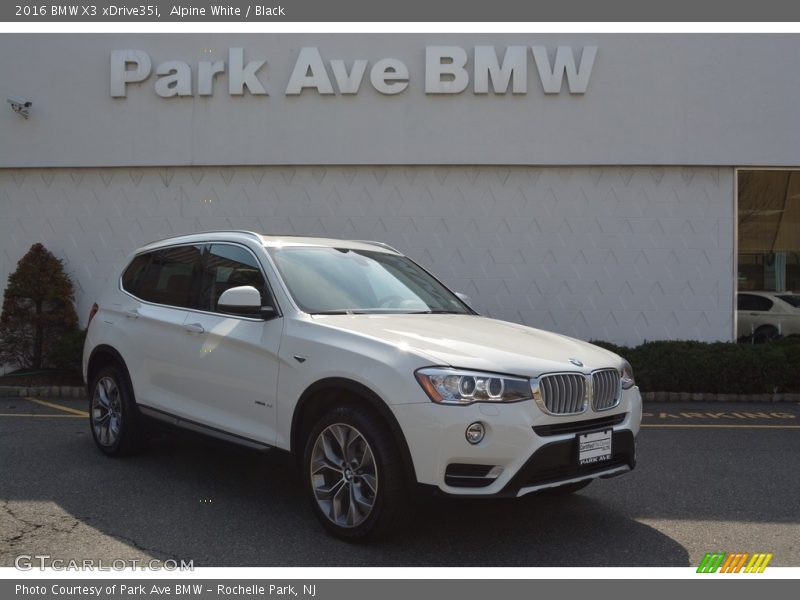 Alpine White / Black 2016 BMW X3 xDrive35i