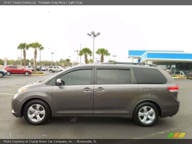 Predawn Gray Mica / Light Gray 2013 Toyota Sienna LE
