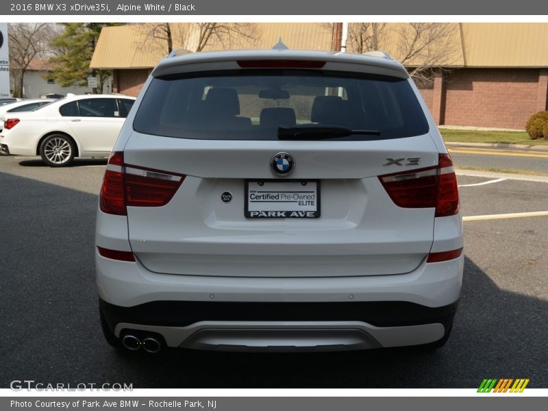 Alpine White / Black 2016 BMW X3 xDrive35i
