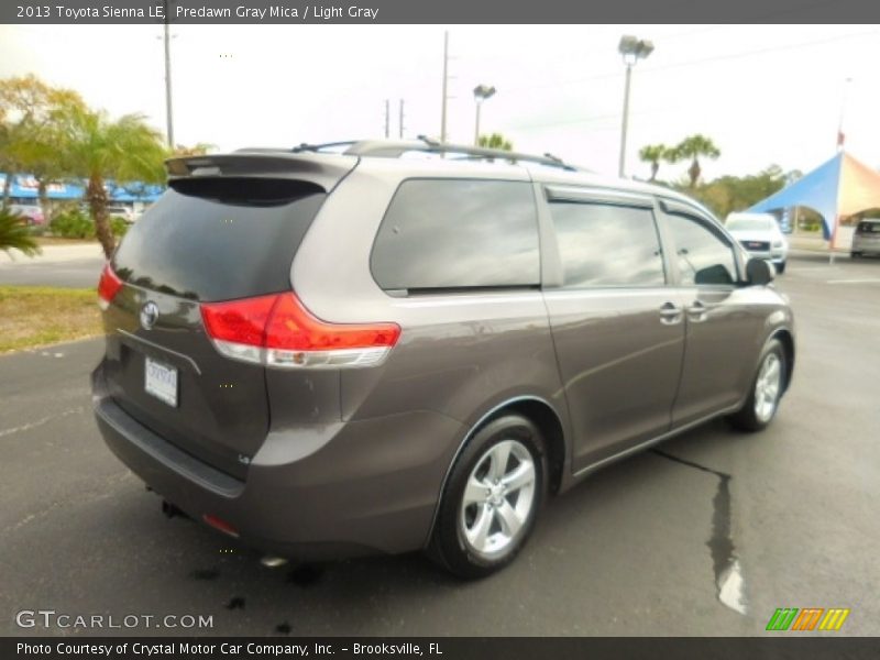 Predawn Gray Mica / Light Gray 2013 Toyota Sienna LE
