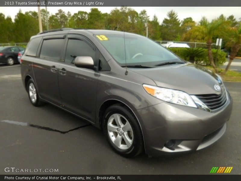 Predawn Gray Mica / Light Gray 2013 Toyota Sienna LE