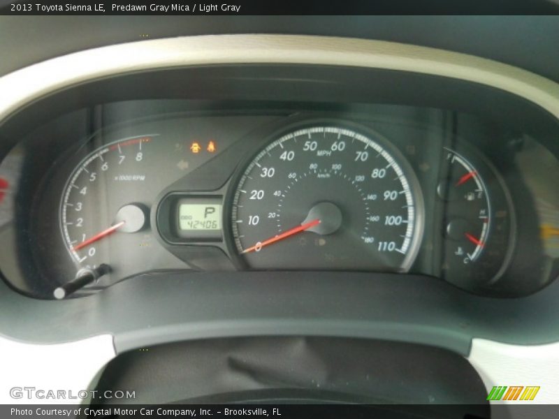 Predawn Gray Mica / Light Gray 2013 Toyota Sienna LE