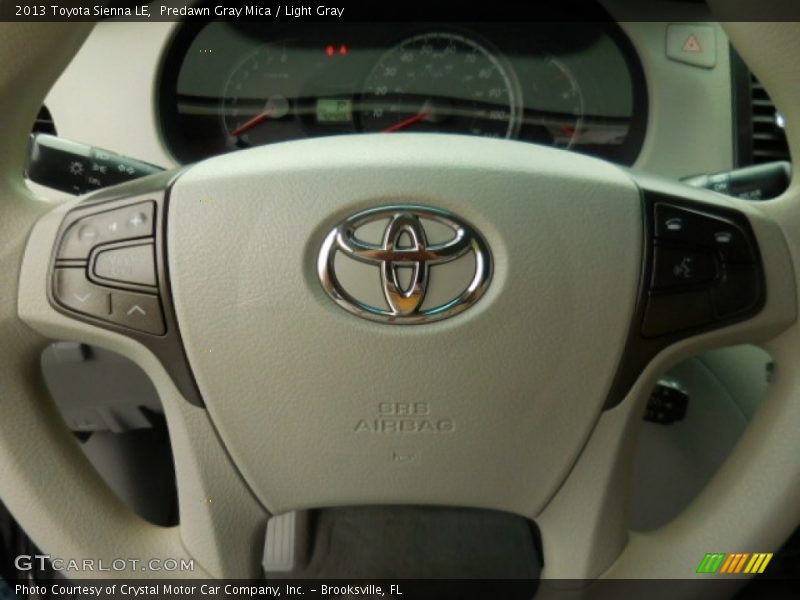 Predawn Gray Mica / Light Gray 2013 Toyota Sienna LE