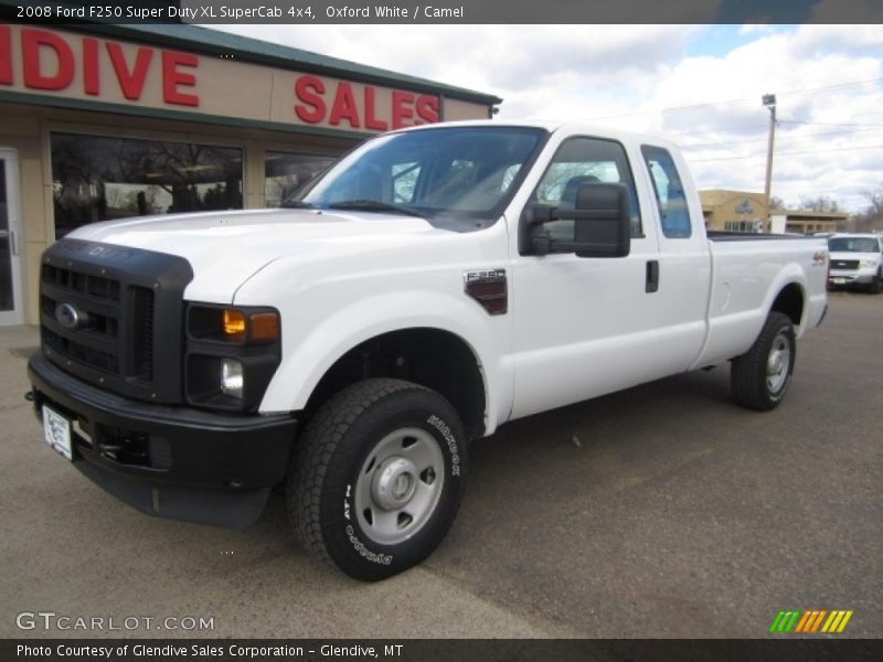 Oxford White / Camel 2008 Ford F250 Super Duty XL SuperCab 4x4