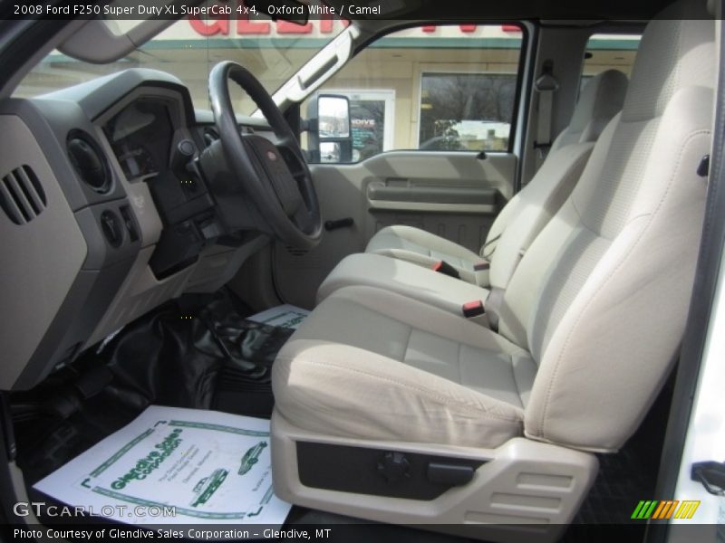 Oxford White / Camel 2008 Ford F250 Super Duty XL SuperCab 4x4