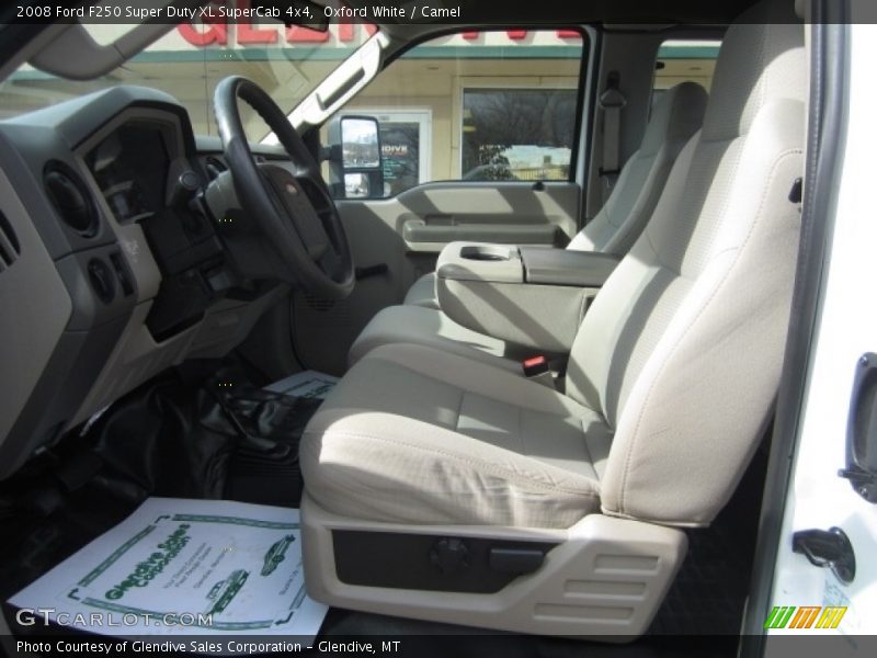 Oxford White / Camel 2008 Ford F250 Super Duty XL SuperCab 4x4