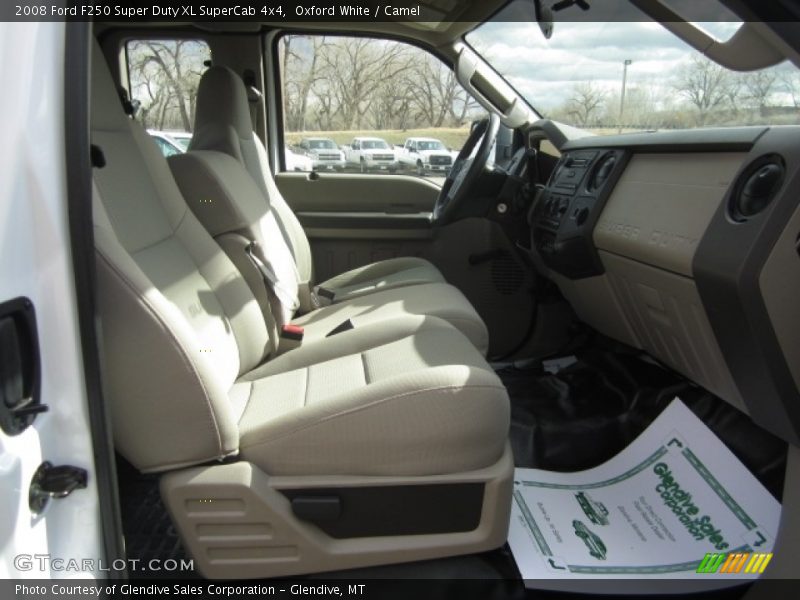 Oxford White / Camel 2008 Ford F250 Super Duty XL SuperCab 4x4