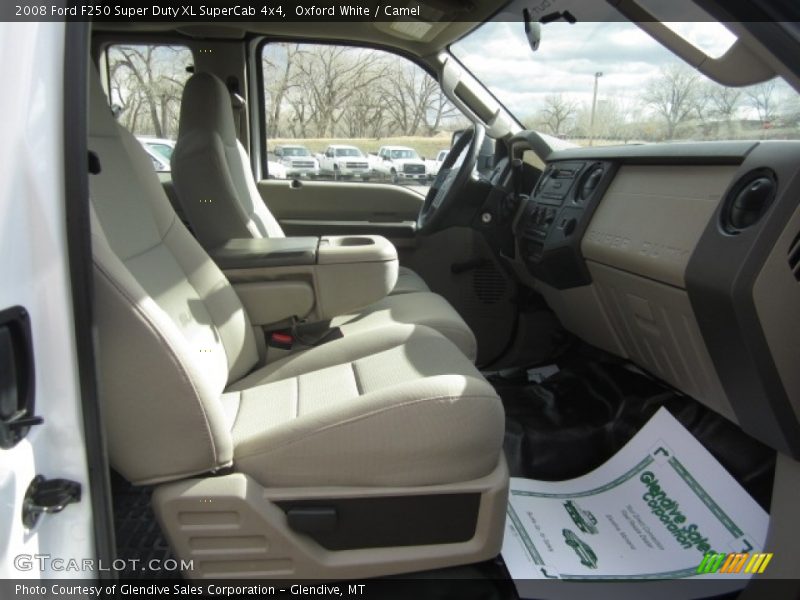 Oxford White / Camel 2008 Ford F250 Super Duty XL SuperCab 4x4