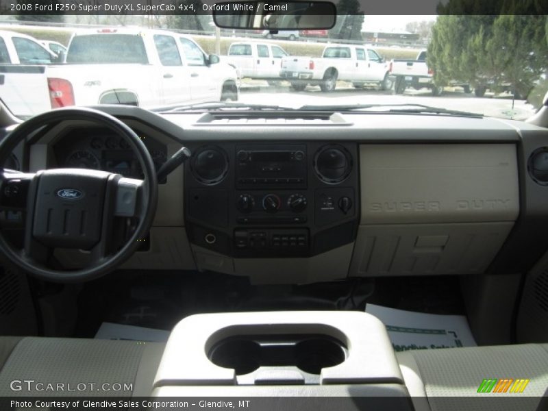 Oxford White / Camel 2008 Ford F250 Super Duty XL SuperCab 4x4
